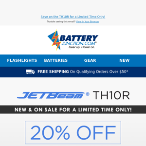 20% off the New JETBeam TH10R!