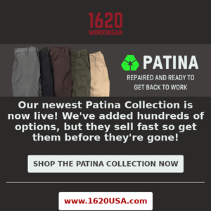 Our newest Patina Collection, LIVE NOW!