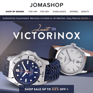 Just In: VICTORINOX Watches (Up To 32% OFF)