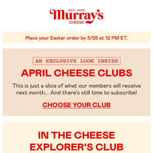 A Sneak Peek Inside April Cheese Clubs