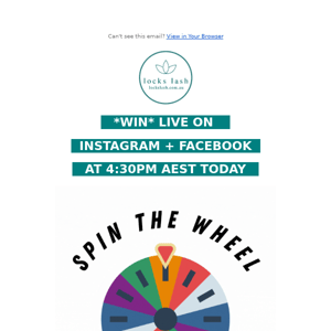 SPIN TO WIN *LIVE* @ 4PM AEST TODAY 🥳