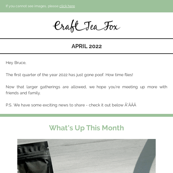 April Updates - Craft Tea Fox