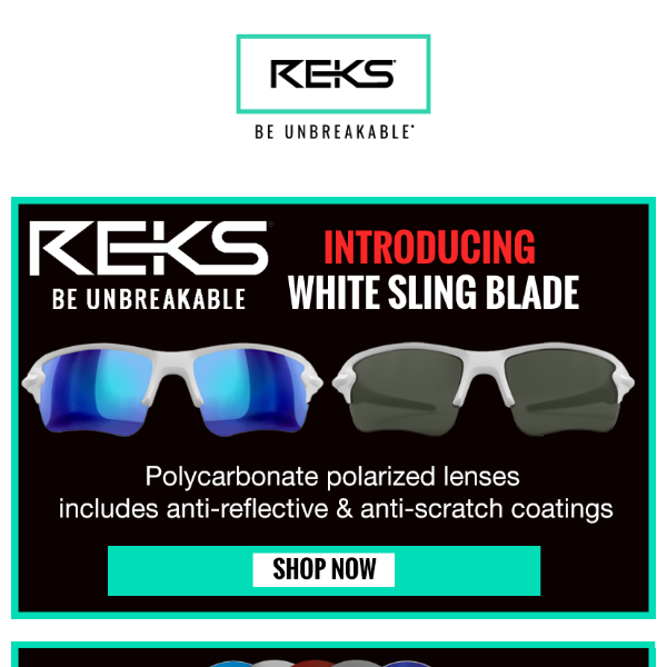 Introducing White Sling blade Sunglasses Today!