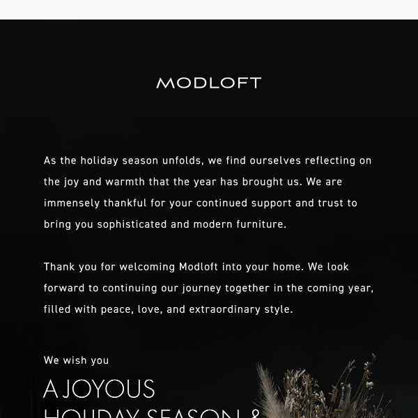 🎄 Happy Holidays from Modloft: Discover Your Perfect Accent Piece!