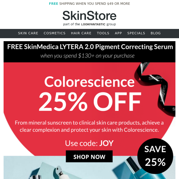Don't Miss👀 25% Off Colorescience