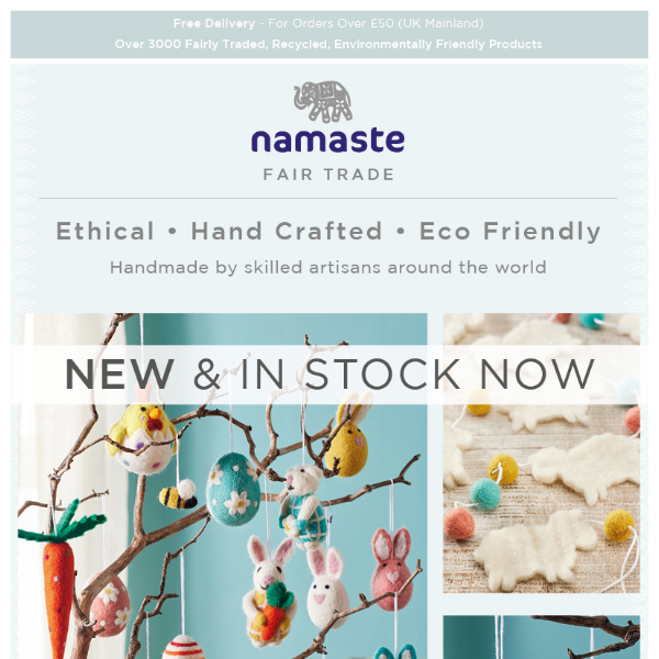 New & In Stock Now - Easter & Spring Themed Felt - Hand Crafted In Nepal