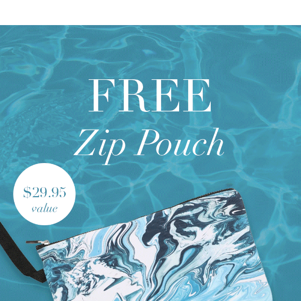 FREE Neoprene Zip Pouch with purchase* 💦