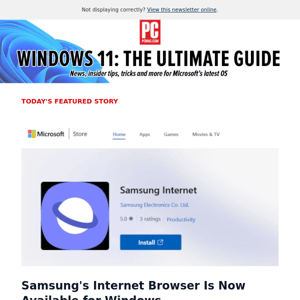 Samsung's Internet Browser Is Now Available for Windows