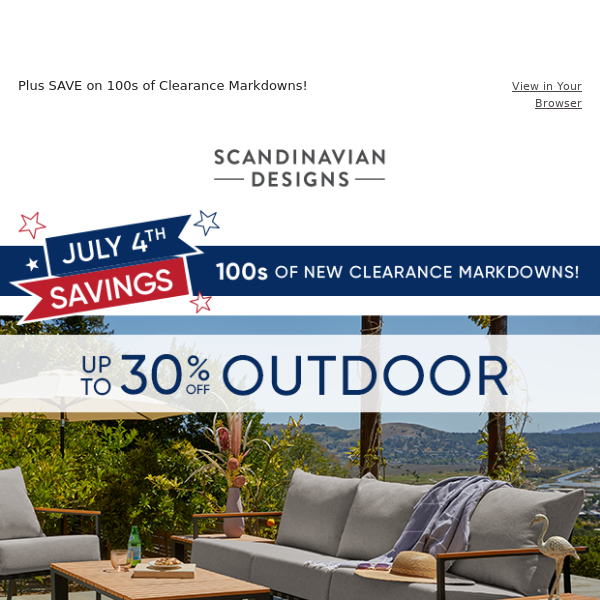 SAVE up to 30% OFF OUTDOOR!