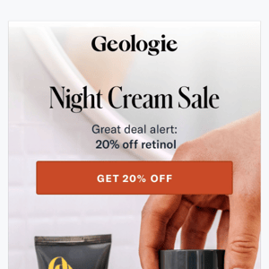 Time Is Running Out ⏰ On Our Retinol Night Cream Sale