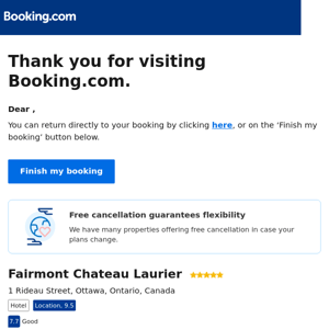 🛒 Fairmont Chateau Laurier is waiting for you