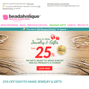 Easy to Make Jewelry & Gifts Sale: 25% Off Beading Favorites!