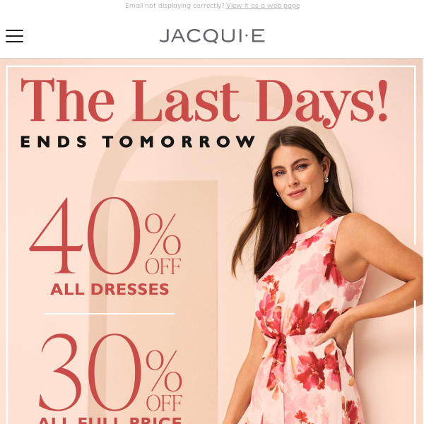 Get Dressed Up This Spring With 40% Off All Dresses!