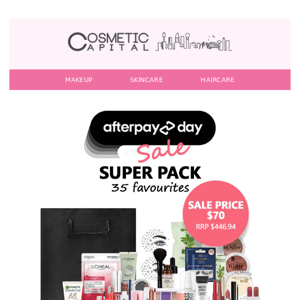 Our biggest value pack for Afterpay Day! 🔥