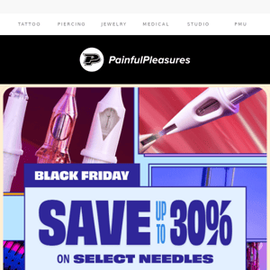 Limited Time: Up to 30% off tattoo needles