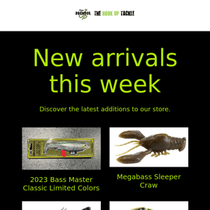 New arrivals this week