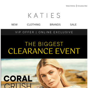 CLEARANCE is on! Your New $11* Coral Crush