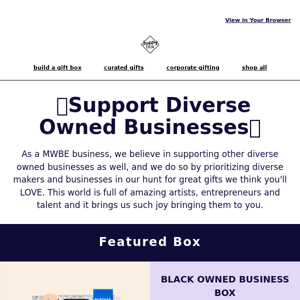 Support Diverse Owned Businesses ✨