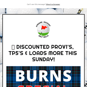 ⛳️ Discounted ProV1's, TP5's & Loads More This Sunday!
