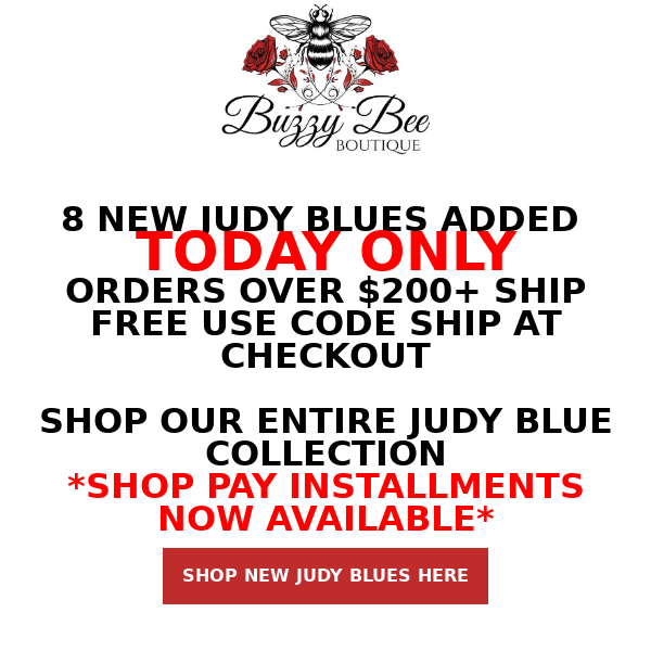 8 New Judy Blues available now! READY TO SHIP