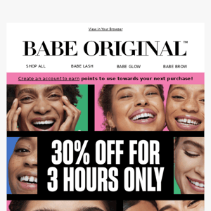 30% off for 3 hours!