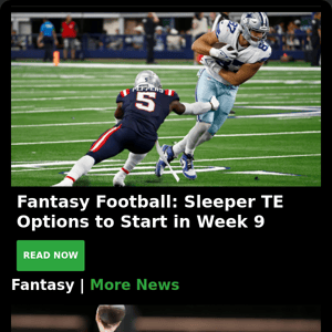 Fantasy Sleep TEs, Injury Roundup, Highest-Graded WRs and More