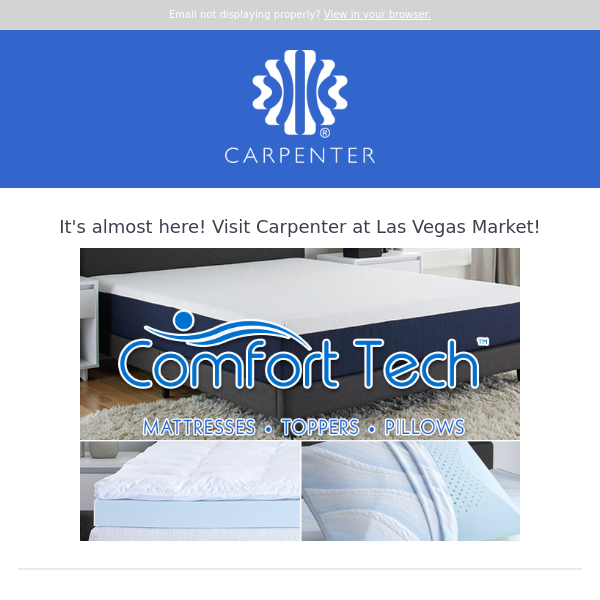 It's almost here! Visit Carpenter at Las Vegas Market.