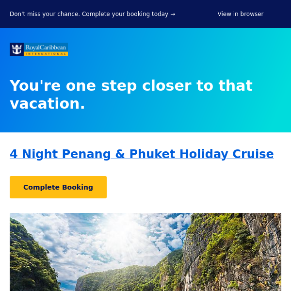 Still thinking about that 4 Night Penang & Phuket Holiday Cruise?