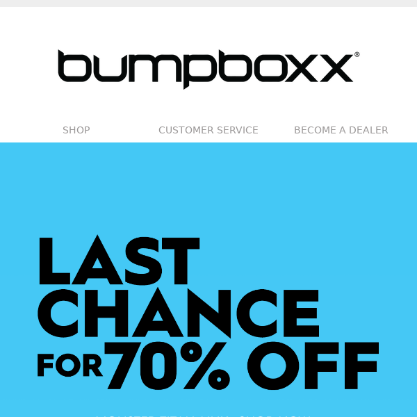 Last Chance For 70% Off