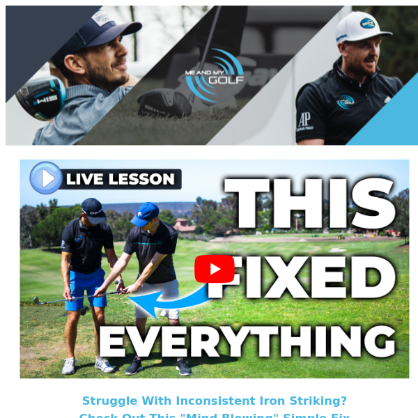 "That's Mind Blowing!" The Simple Iron Striking Fix ⛳️