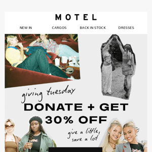 Giving Tuesday ♥︎ Donate and get 30% off