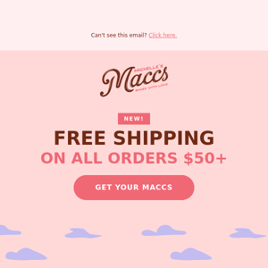 ICYMI: Free shipping now on orders $50+ 📦