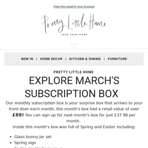 Take a look inside March's subscription box 🐰