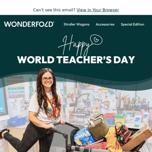 Celebrate World Teachers' Day with Exclusive Discounts at WONDERFOLD 🎉