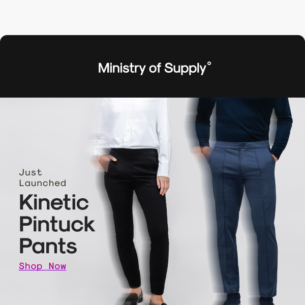 Just Launched: Kinetic Pintuck Pants - Ministry Of Supply