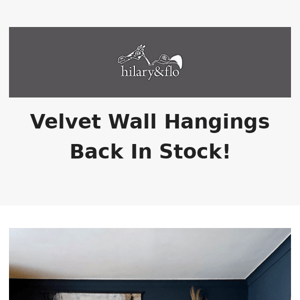 Velvet Wall Hangings Back In Stocj