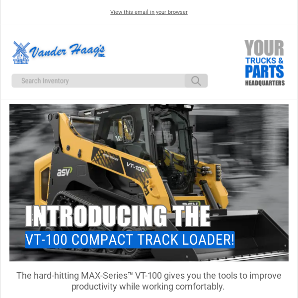 Introducing The VT-100 Compact Track Loader!