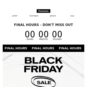 FINAL HOURS - 25% OFF SITEWIDE 🚨