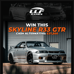 WIN THIS R33 GTR FOR 79P IN 48HRS 🚀 TICKETS GOING FAST