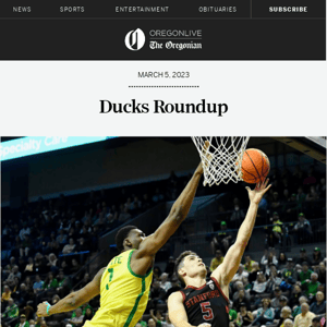 Oregon Ducks edge Stanford, earn 1st-round bye at Pac-12 men’s basketball tournament