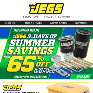 3-Days of Summer Savings Up to 65% Off