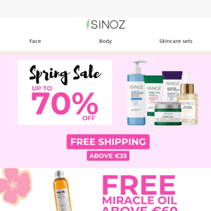 Don't miss our spring sale! Enjoy up to 70% off! 🎉