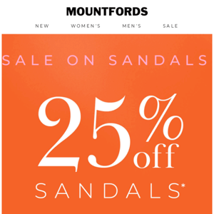 Sale On Sandals | Shop 25% Off