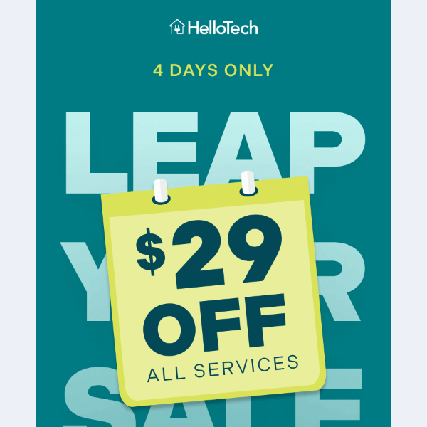 🍀Leap to it & save $29