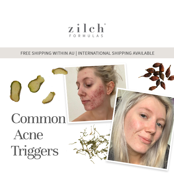 Common acne triggers.