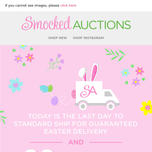 Last Day to be Easter Bunny Ready at 20% OFF!