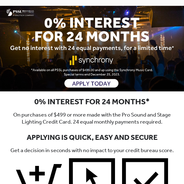 Final week: 0% Interest for 24 months