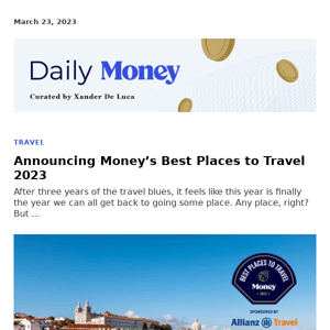 Announcing Money’s Best Places to Travel 2023