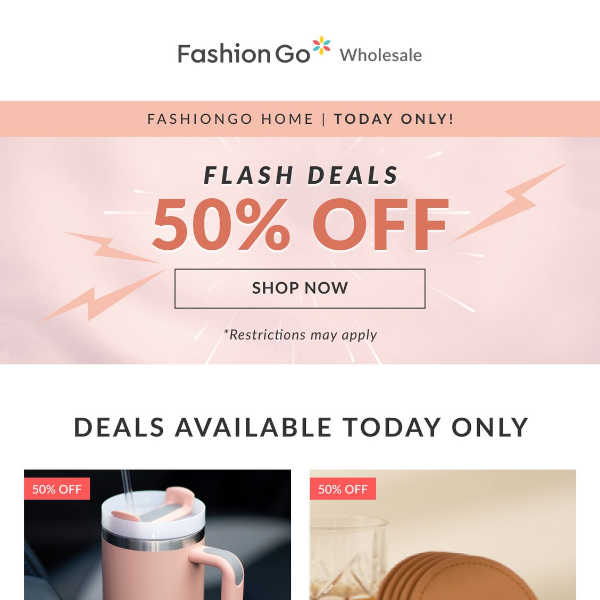 50% off Flash Deals | Home Clearance