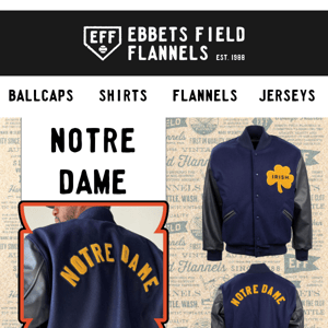 Go Fighting Irish! Notre Dame Varsity Leather Jacket Now Available
